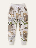 Animal Friends Full Printed Sweatpants - Bebehanna