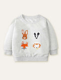 Animal Friends Printed Sweatshirt - Bebehanna