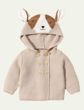 Animal-Shaped Knitted Hooded Jacket - Bebehanna