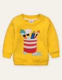 Animal Unicorn Appliqué Embroidered Sweatshirt - Bebehanna