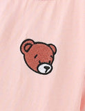 Bear Embroidered T-shirt - Bebehanna