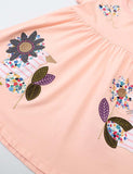 Butterfly Flower Appliqué Dress - Bebehanna