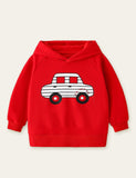 Car Printed Hooded Sweatshirt - Bebehanna