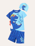 Cartoon Animal Swim Suit + Cap - Bebehanna