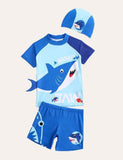 Cartoon Animal Swim Suit + Cap - Bebehanna