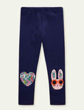 Cartoon Appliqué Leggings