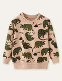 Cartoon Dinosaur Printed Sweatshirt - Bebehanna