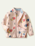 Cartoon Print Polar Fleece Jacket - Bebehanna