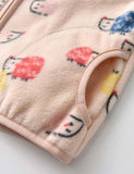 Cartoon Print Polar Fleece Jacket - Bebehanna