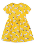 Cartoon Rabbit Print Short Sleeve Princess Dress - Bebehanna