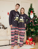 Christmas Cartoon Elk Letter Printed Family Matchting Pajamas - Bebehanna