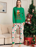 Christmas Cartoon Gingerbread Man Cute Printed Family Matchting Pajamas - Bebehanna