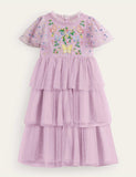Clearance Sale - Tulle Embroidered Party Dress