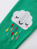 Cloud Appliqué Embroidery Leggings - Bebehanna