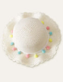 Color Ball Vacation Straw Hat - Bebehanna