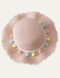 Color Ball Vacation Straw Hat - Bebehanna