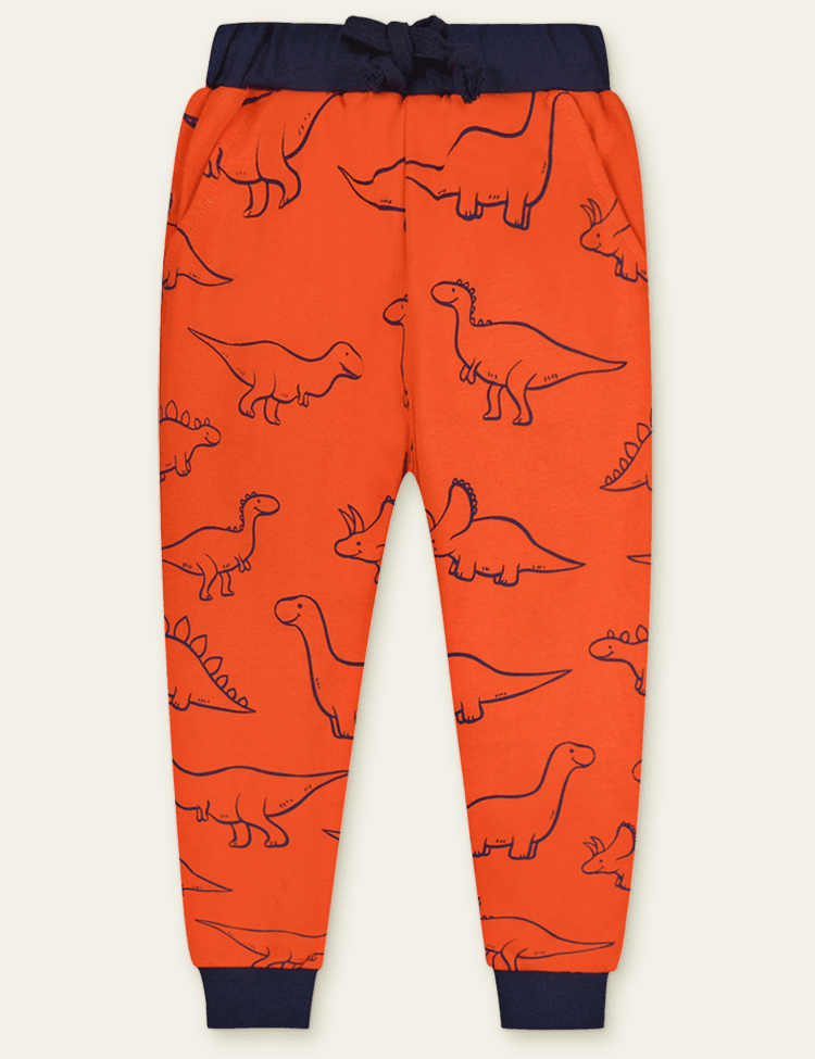 Color Cartoon Printed Sweatpants - Bebehanna
