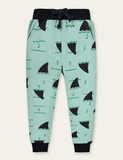 Color Cartoon Printed Sweatpants - Bebehanna