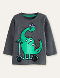 Cool Dinosaur Printed Long Sleeve T-shirt - Bebehanna