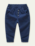Cotton Solid Color Casual Pants - Bebehanna