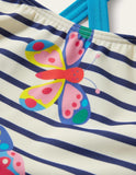 Cross-back Printed Butterfly Swimsuit - Bebehanna