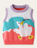 Cute Duck Appliqué Sweater Vest - Bebehanna