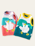 Cute Duck Appliqué Sweater Vest - Bebehanna