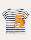 Dinosaur Digital Appliqué Striped T-shirt - Bebehanna