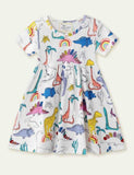 Dinosaur Full Print Dress - Bebehanna