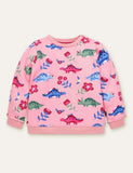 Dinosaur Printed Long Sleeve Sweatshirt - Bebehanna