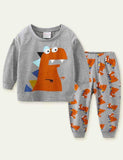 Dinosaur Printed Long-Sleeved pajamas