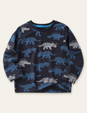 Dinosaur Printed Long-Sleeved T-shirt - Bebehanna