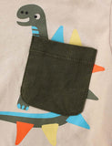 Dinosaur Printed Pocket T-shirt - Bebehanna