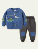 Dinosaur Printed Sweater Suit - Bebehanna