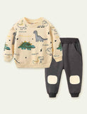 Dinosaur Printed Sweater Suit - Bebehanna