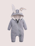 Easter Long Ear Bunny Hoodie Romper