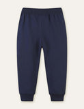 Excavator Appliqué Embroidery Sweatpants - Bebehanna