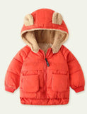 Fleece Zipper Cotton-Padded Jacket - Bebehanna