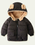 Fleece Zipper Cotton-Padded Jacket - Bebehanna