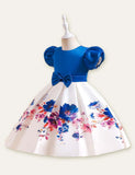 Floral Bow Party Dress - Bebehanna