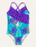 Floral Printed One-Piece Swimsuit - Bebehanna