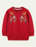 Flower Embroidered Sweatshirt