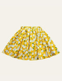 Flower Pleated Skirt - Bebehanna