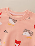 Fox Hedgehog Printed Sweatshirt - Bebehanna