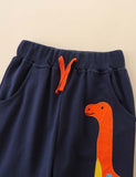 Funny Dinosaur Appliqué Sweatpants - Bebehanna