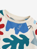 Geometric Leaves Animal Full Printed Sweatshirt - Bebehanna