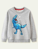 Glowing Dinosaur Printed Sweater - Bebehanna