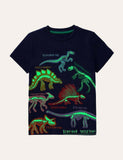 Glowing Dinosaur Short-Sleeved T-shirt - Bebehanna