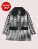 Houndstooth Woolen Coat - Bebehanna