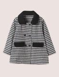 Houndstooth Woolen Coat - Bebehanna